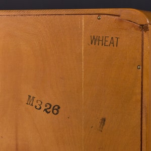 Restored Heywood Wakefield Wheat Finish M326 Cabinet Bookcase image 8