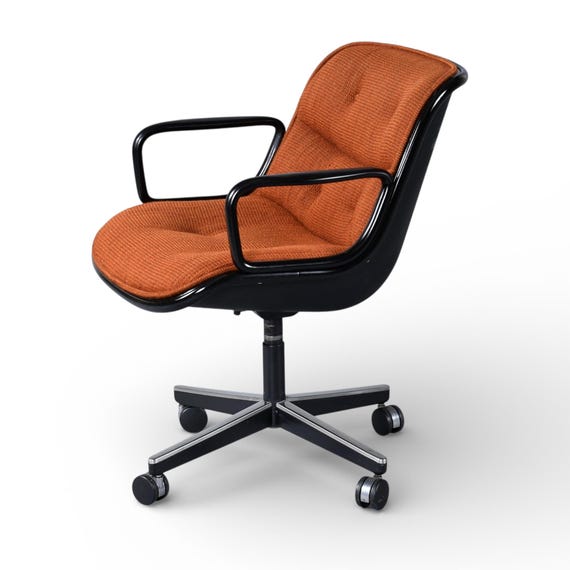 1979 Charles Pollock for Knoll Burnt Orange Executive Chair - Etsy