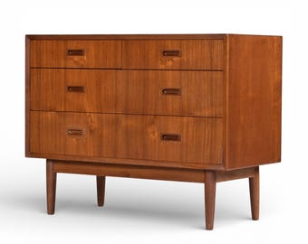 1960s Danish Modern Teak Chest of Drawers by Lyby Mobler