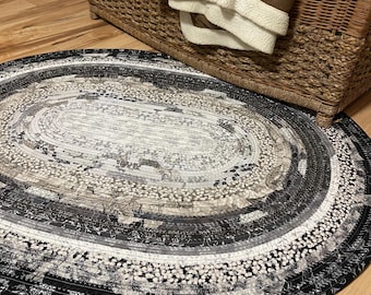 Jelly roll throw  rug ”Silver and Gold “