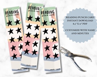 Printable Reading Punch Card