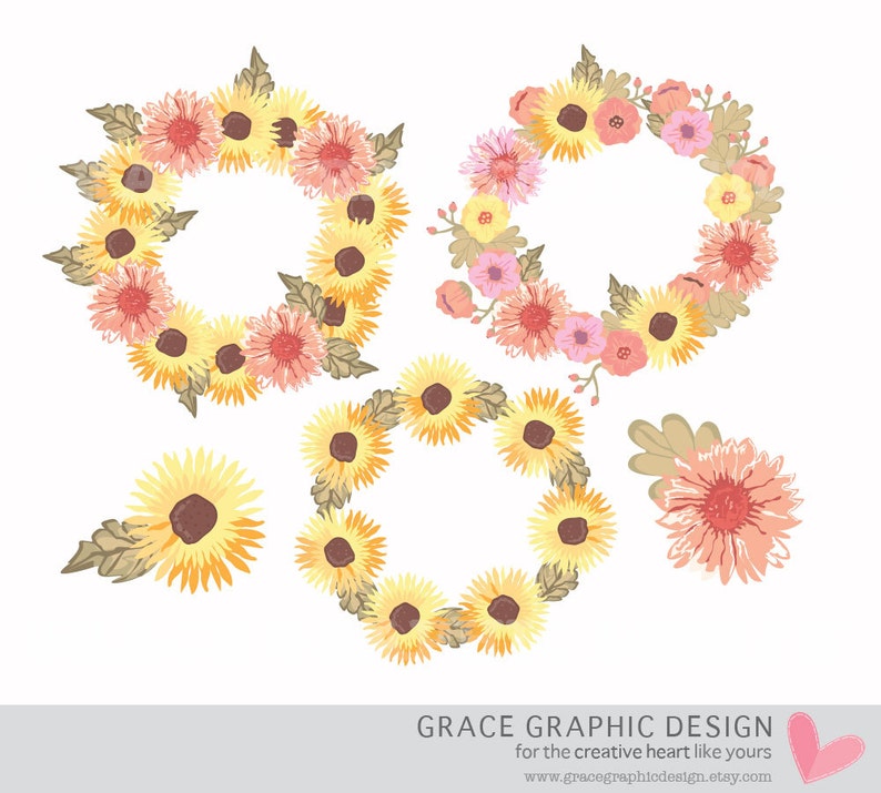 Free Free 271 Free Sunflower Wreath Clipart SVG PNG EPS DXF File