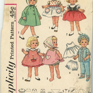 Doll Patterns - Doll Wardrobe - Original Vintage- Digital Simplicity 4652 Chatty Cathy