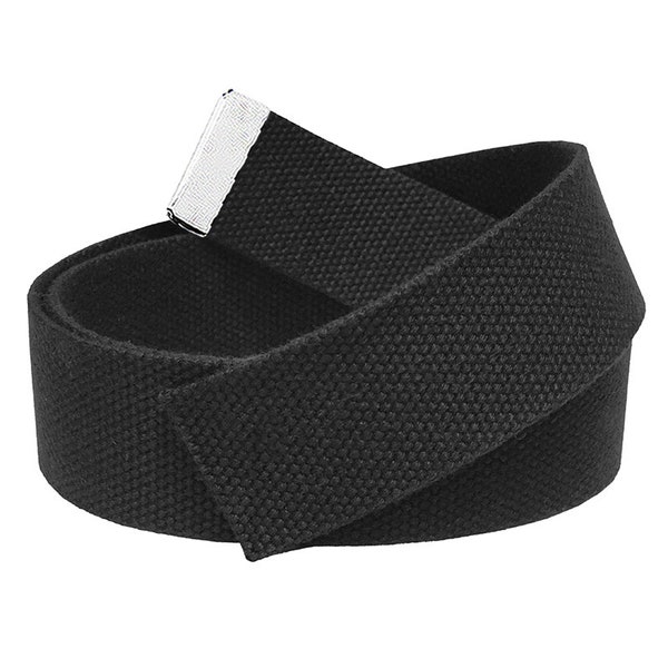 Build A Belt Replacement Adult 1.25" Wide Canvas Web Belt with a Silver Tip (NO BUCKLE)