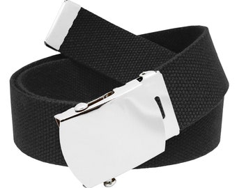 Build A Belt Kid's Classic Silver Slider 1,25 "Breite Schnalle mit Canvas Web Gürtel