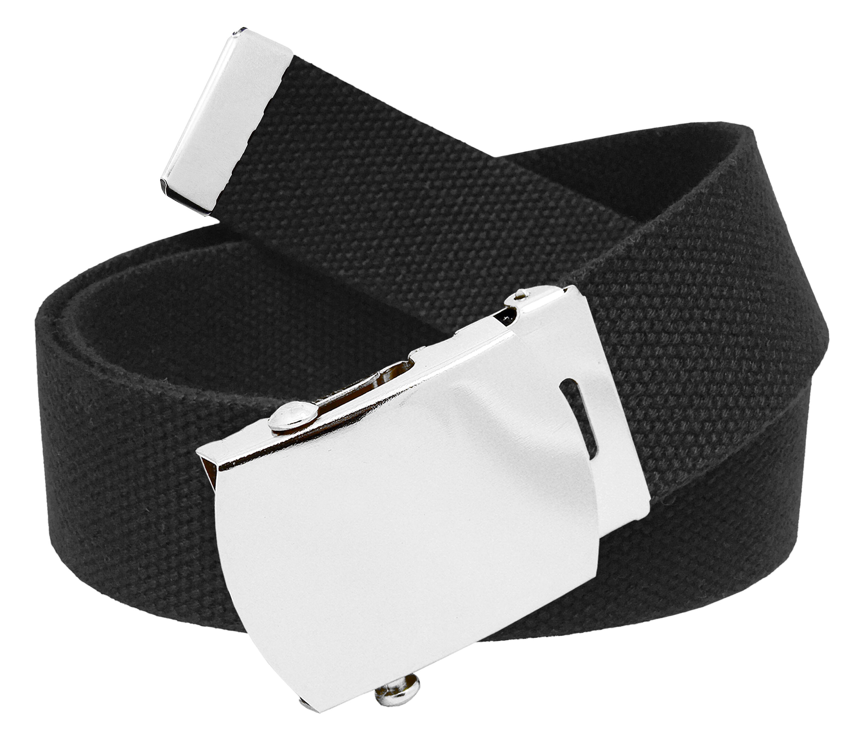 Build A Belt Classic Gold Slider Buckle With 1.25" Canvas Web Belt - DIY, Cut-to-Fit, Military Style, Unisex (Assembled In USA)