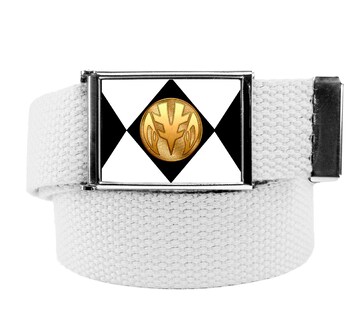 Build A Belt Adult Power Ranger Buckle 1.25" Wide with Canvas Web Belt