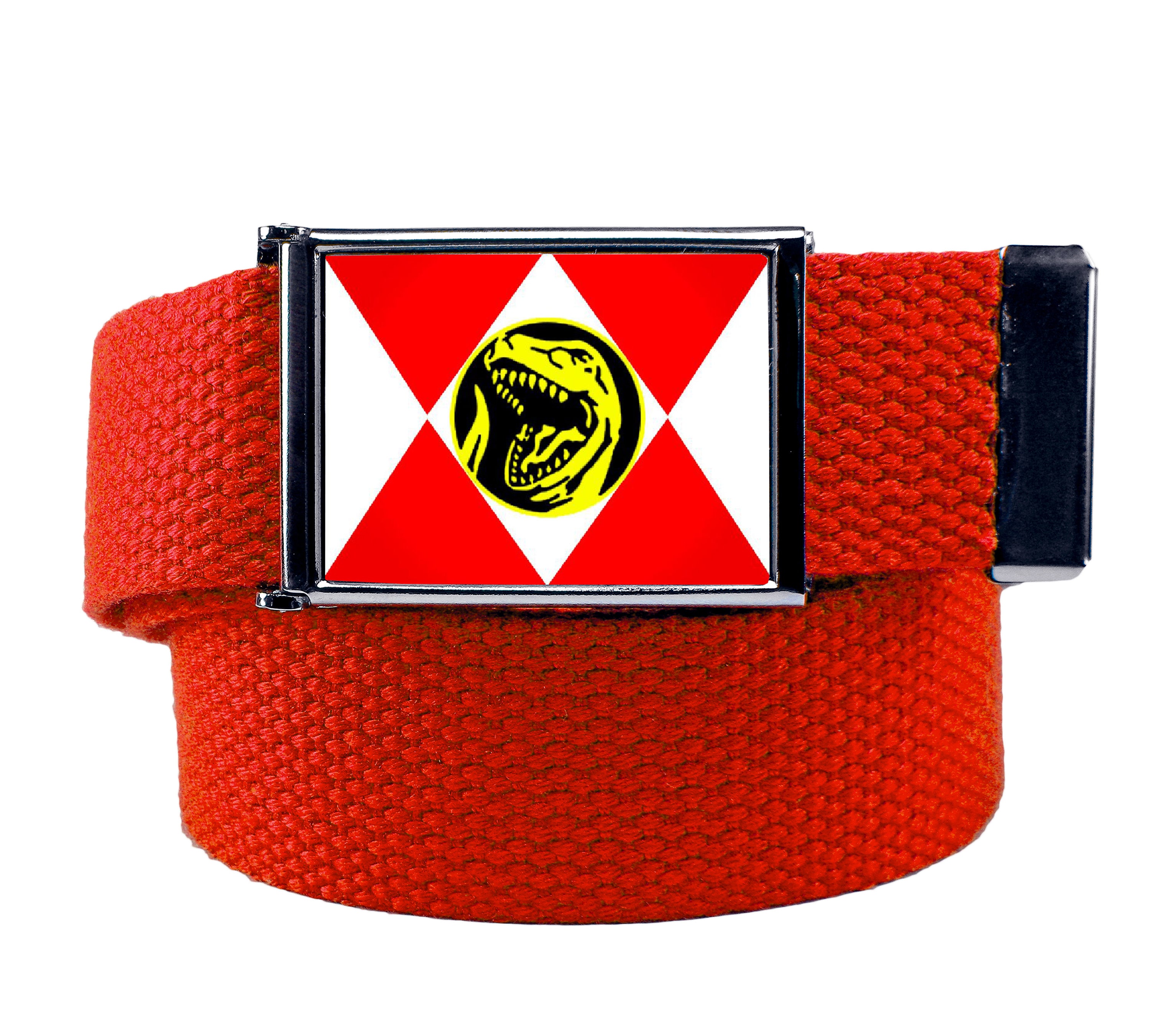 Build A Belt Kid s Power Ranger Buckle 1.25 Wide With Canvas Web Belt Etsy UK