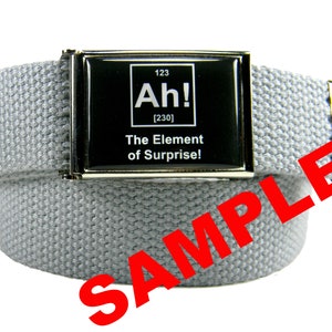 Build A Belt: Men&#39;s Design Your Own Buckle with Your Image or Text, Includes a Canvas Web Belt