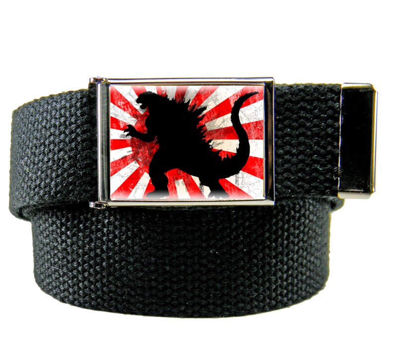 Boys School Uniform Distressed Gold Flip Top Buckle with Adjustable Canvas Web Belt