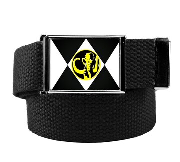 Build A Belt Adult Power Ranger Buckle 1.25" Wide with Canvas Web Belt