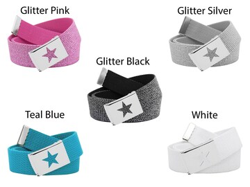 Build A Belt Adult Power Ranger Buckle 1.25" Wide with Canvas Web Belt