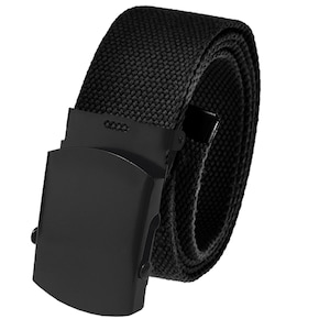 Build A Belt Men's Classic Black Slider 1,5 "Breite Schnalle mit Canvas Web Gürtel
