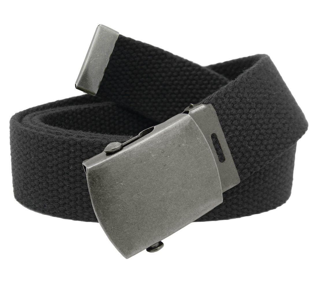 Girl's Star Silver Flip Top School Uniform Belt Buckle With Canvas Web Belt Large Glitter Teal