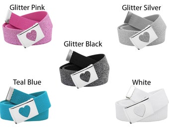 Build A Belt Kinderherz Flip Top 1,25 "Breite Schnalle mit Canvas Gürtel