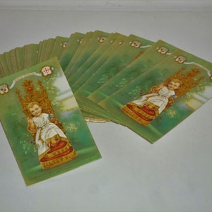 Carte de Voeux Carte pieuse X5 Enfant Jesus Memento Bethlehem Neuves Ancien Stock