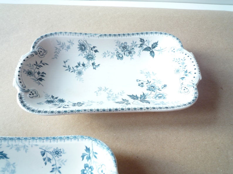 Pair of Two Serving Platters Hors D'oeuvre Dish Céramic Etsy
