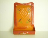 Antique French Enamel Utensil Wall Rack Enamelware French Kitchen