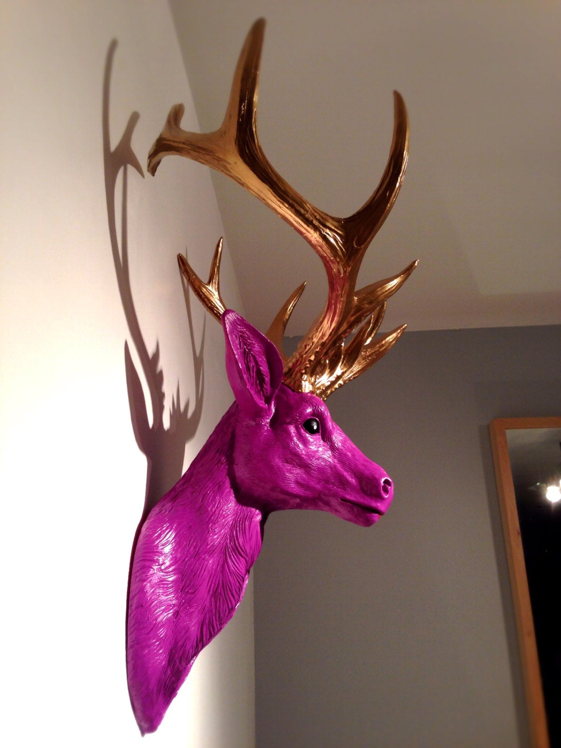 LARGE Unique Faux Taxidermy Stag Deer Head 'SWEET Etsy