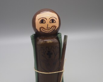 Saint Hubert  peg doll