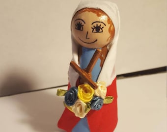 St. Felicity of Rome Wooden Peg Doll