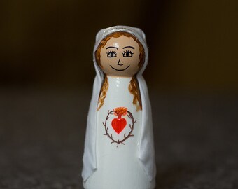 Our Lady of Fatima Peg Doll