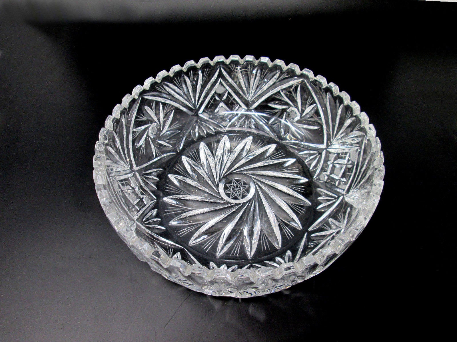 Irena Crystal Serving Fruit Bowl 24 Lead Crystal Poland Etsy