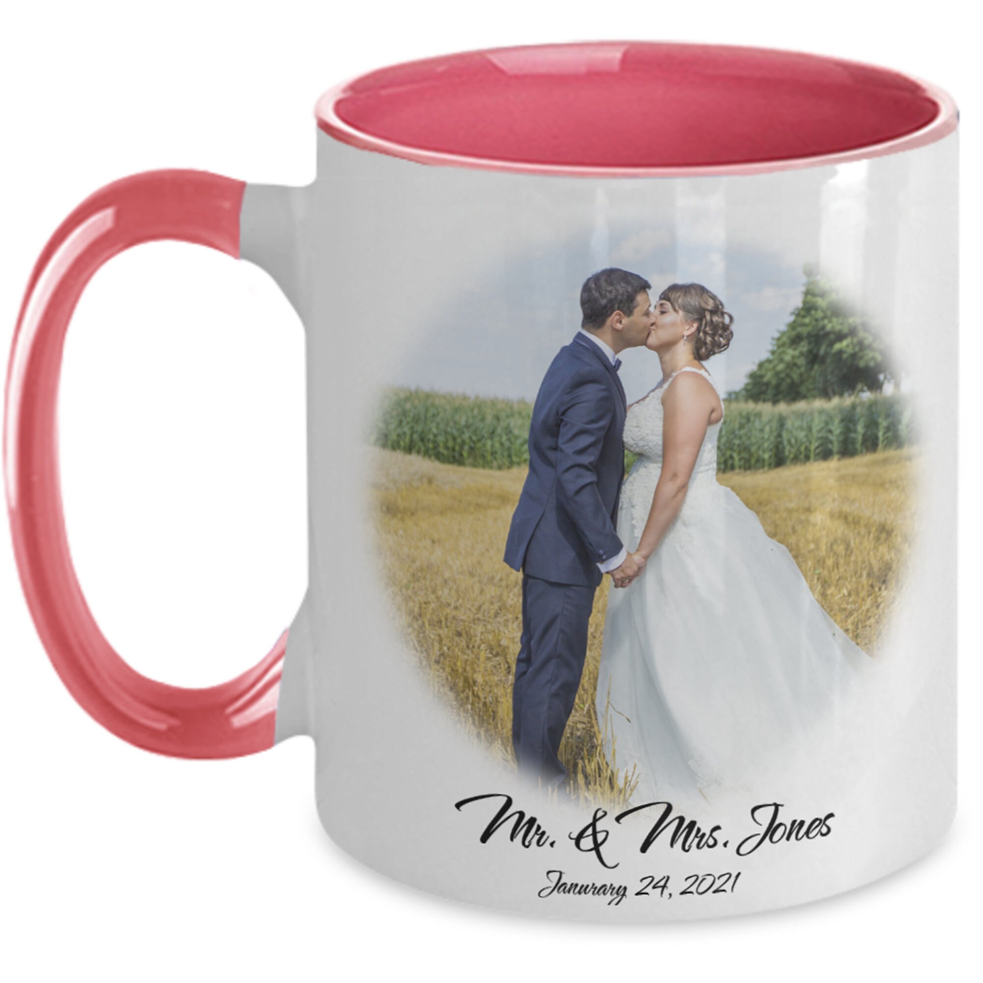 Custom Wedding Remembrance Mugs with 4 Color Choices Etsy