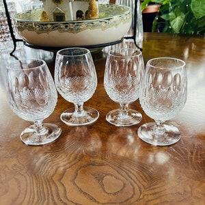 WATERFORD ‘Colleen’ Small Brandy Glasses 4 1/2” Tall 6 oz Capacity Set of 4 - 2 Sets Available ( Total 8)