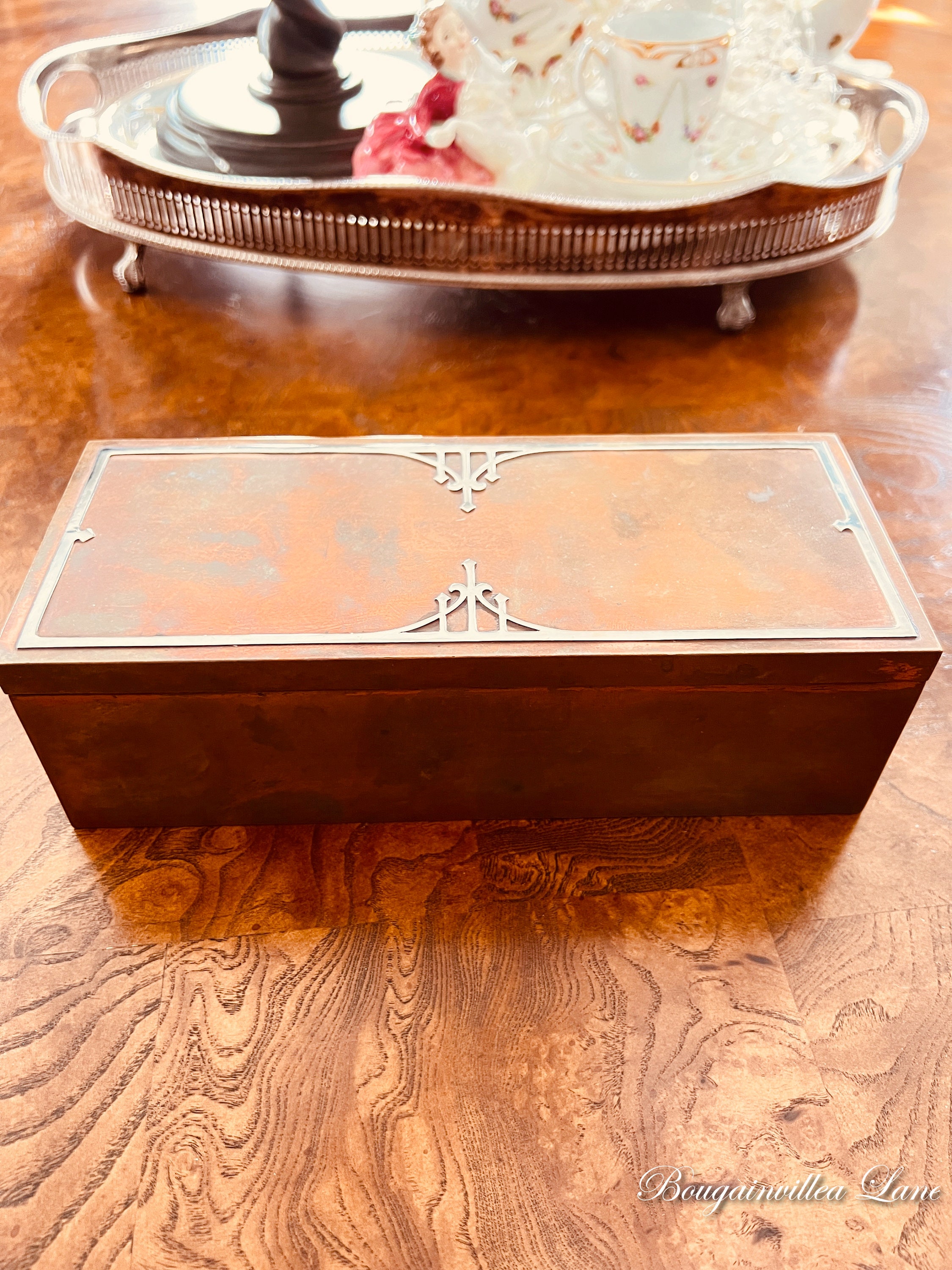 50%OFF Humidor Bronze on Sterling Metal Art Henitz 4095 Lined Cedar 管楽器・吹奏楽器