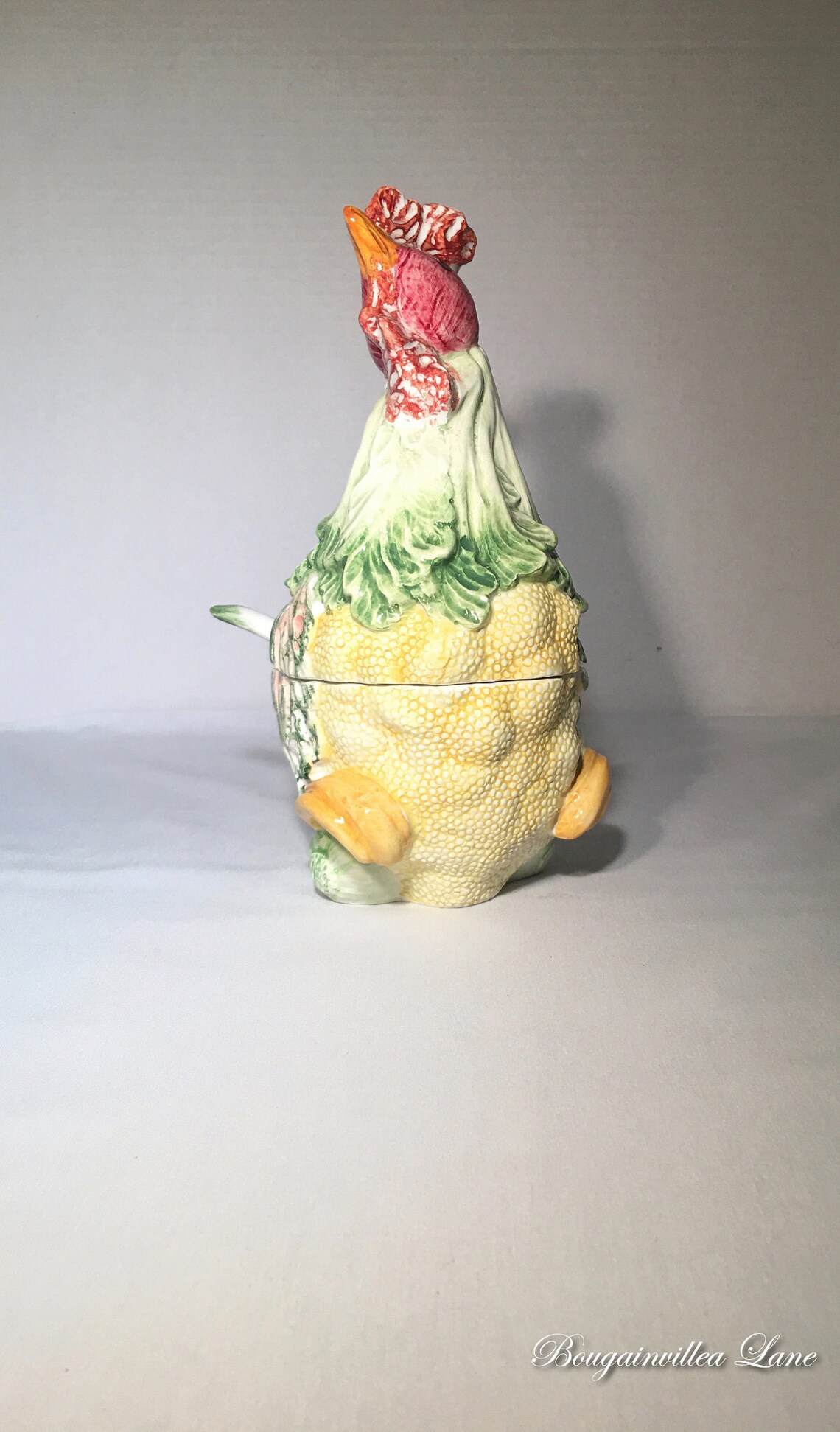 Italian Majolica Tureen With Ladle Chicken/hen Made in Etsy