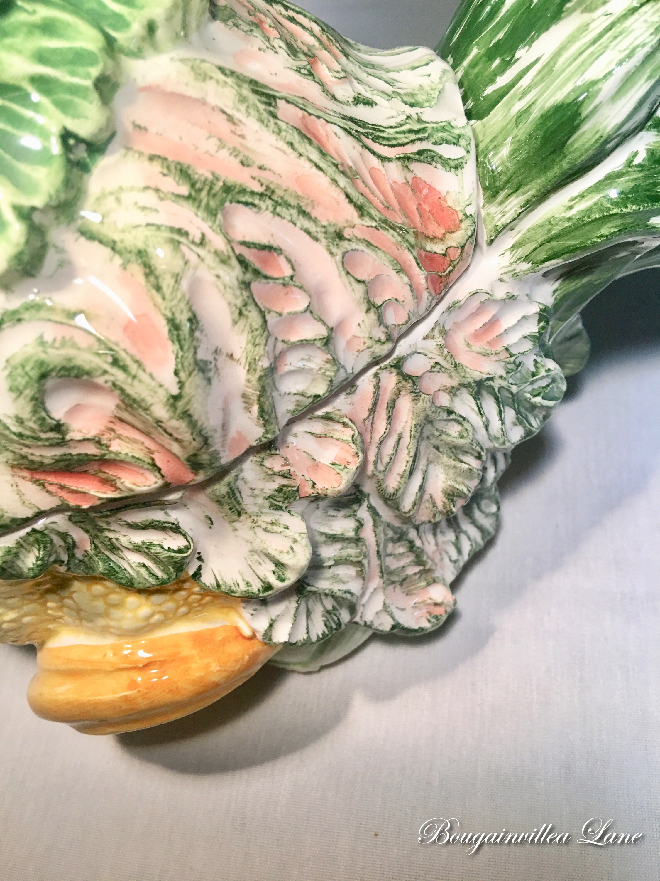 Italian Majolica Tureen with Ladle Chicken/Hen Made in Etsy