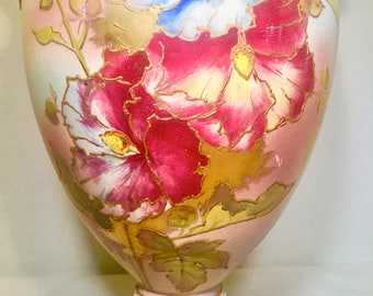 Franz Mehlem Royal Bonn Hand Painted Porcelain Covered Urn - 1890-1920 - Germany