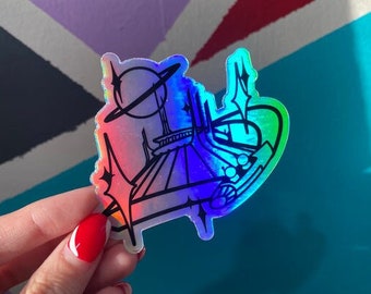 Autocollant holographique Space Mountain Autocollant en vinyle inspiré de l'attraction Holo