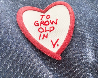 Écusson thermocollant Vision Heart pour vieillir en V, écusson brodé inspiré de Wandavision, motif inspiré de la sorcière écarlate