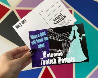 Impression de carte postale Attraction du manoir hanté