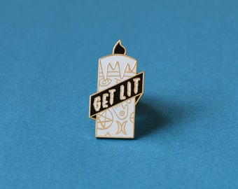 Bougie à flamme noire Get Allumé Épinglette en émail dur Hocus Pocus Épinglette d'Halloween Épinglette amusante