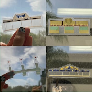 Park Entrances Clear Sticker Set, Welcome to the Magic, Hollywood Studios DHS, Magic Kingdom, DAK, MK, Epcot Disney Parks Inspired Sticker