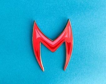 Épinglette de casque Wanda Épinglette en émail inspirée de Wandavision Épinglette de sorcière