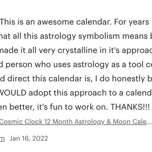 Cosmic Clock 12 Month Astrology & Moon Calendar image 10