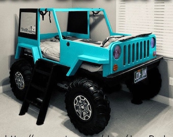 DIY Jeep-Inspired Bed Plans – Build a Custom Kids Bed with Easy Instructions – Perfect Beginner Woodworking Project & Gift for Jeep Lovers