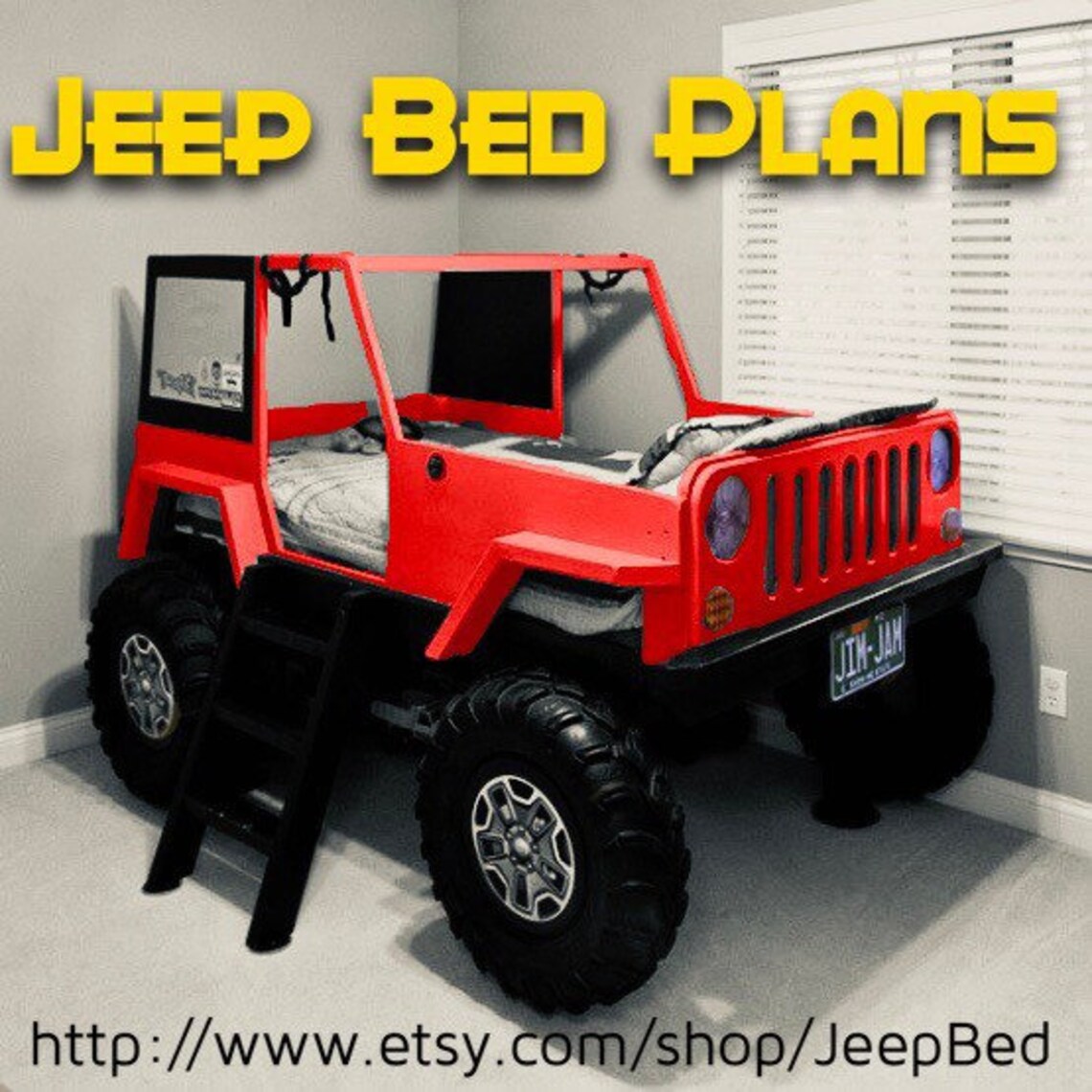 Jeep Bed Plans Twin Size Car Bed Etsy