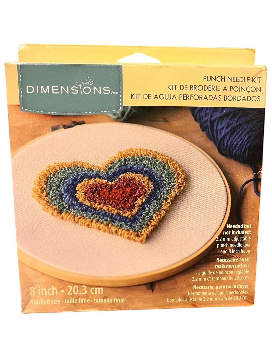Dimensions Muticolor Heart Punch Needle Kit - Etsy