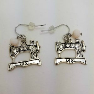 Sewing Machine Dangle Earrings Quilter Crafty Seamstress Sewing Vintage Sewing Machines