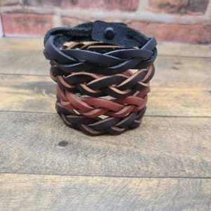 Handmade Braided Leather Bracelet