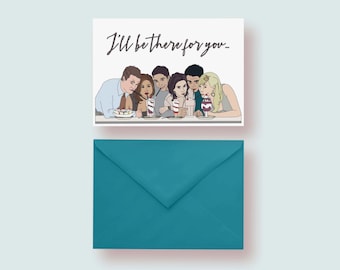 PDF Amigos Tarjeta imprimible Tarjeta de descarga instantánea En blanco dentro del programa de televisión Estaré ahí para ti Tarjeta de amistad