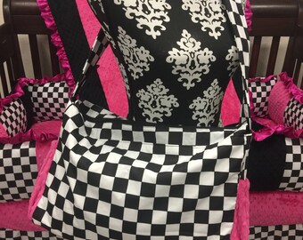 checkered diaper bag