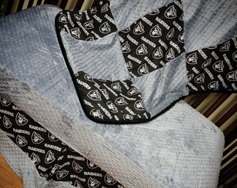 raiders crib bedding set