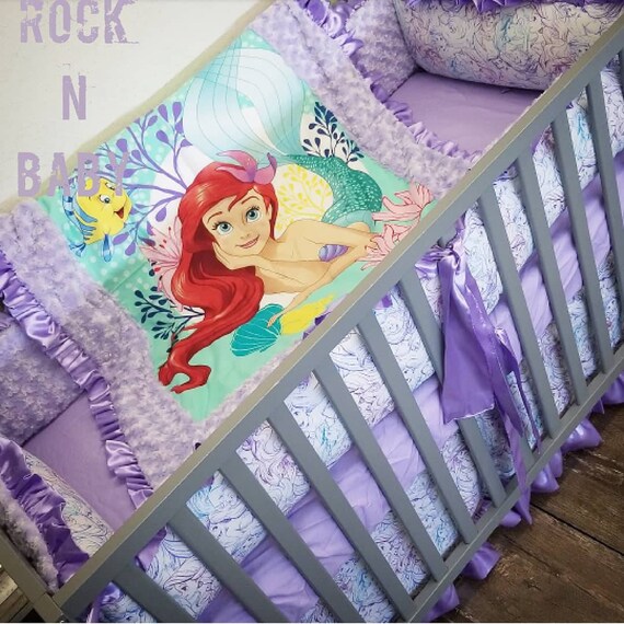 Little Mermaid Crib Set Little Mermaid Baby Bedding Little Etsy