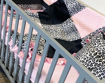 leopard print baby bedding